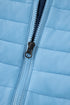Solid Color Zip-up Quilted Puffer Jacket